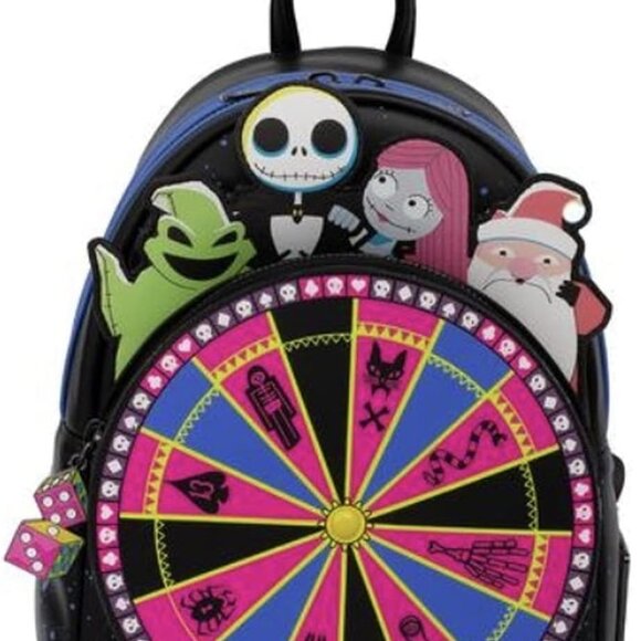Loungefly Disney Nightmare Before Christmas Oogie Boogie Wheel Mini Backpack NWT - Picture 1 of 4